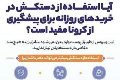 اینفوگرافیک | استفاده از دستکش برای پیشگیری از کرونا مفید است؟