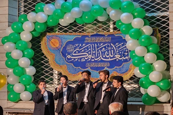 میزبانی موکب‌های خیابانی مشهد از جشن‌های قرآنی شعبانیه + صوت