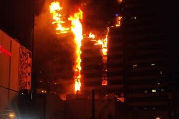 انتقال بیماران از بیمارستان گاندی به دلیل آتش‌سوزی