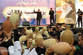 راه‌اندازی دسته سقا‌ها در حسینیه امیرچقماق + عکس