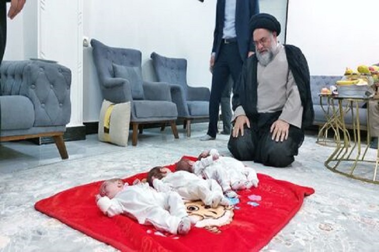 دیدار مسئولان با نوزادان چهارقلوی یاسوجی