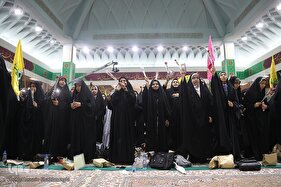 اجتماع بزرگ دختران دانشجو در حرم مطهر حضرت معصومه(س)