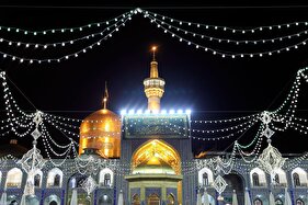 حرم مطهر رضوی در شب عید غدیر