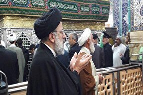 فیلم | آخرین زیارت شهید رئیسی در حرم بانوی کرامت