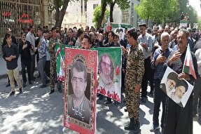 فیلم | تشییع پیکر شهید «سید داوود شیروانی بروجنی» در شهرکرد