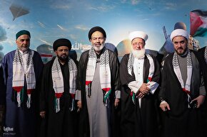 استقبال فلسطینی‌ها از نماینده رهبر انقلاب در موکب الاقصی