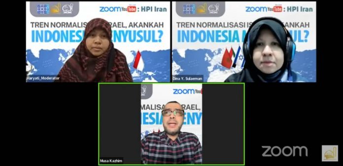 Suarakan Penolakan Normalisasi dengan Israel, Fathimiah-HPI Iran Gelar Webinar