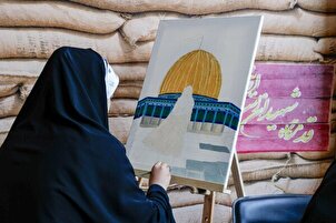 Mausoleo Imam Reza (AS): esposizione artistica su lotta del popolo palestinese